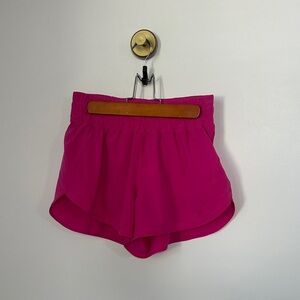 Lululemon Athletica Track That 3in lined shorts Sonic Pink size 8